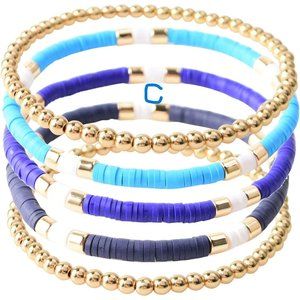 New Surfer Heishi Clay Bead Bracelets for Women Bohemian Stackable Evil …